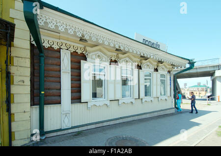 Sept. 26, 2009 - Irkutsk, Siberia, Russia - Wooden log house to ...