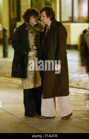 Steven Rea and  Cillian Murphy on set  Transgenderd romance in 'Breakfast on Pluto' shooting in Soho 2004  (credit image©Jack Ludlam) Stock Photo