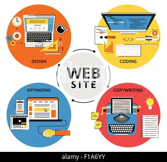 Website building Stock Vector