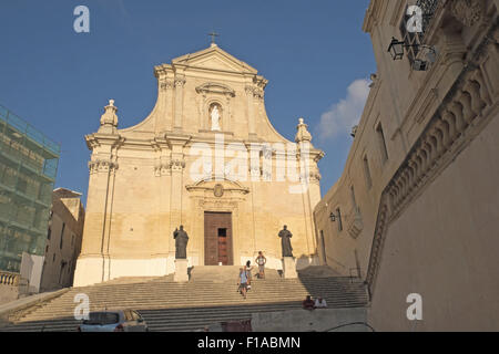 Facade of the Cathedral of Assumption, Rabat (or Citta Victoria), Gozo, Malta. Stock Photo