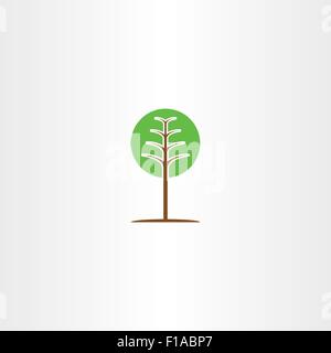 Circle tree icon logo design vector template.creative tree with branch ...