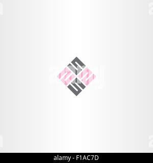 stylized square vector number 5 and 2 five two symbol Stock Vector