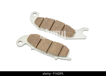 New Front Disc Brake Pads of Sport bike. Stock Photo