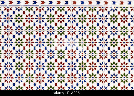 Ornate Tiled Wall Mosaics, Cartama, Andalusia, Spain Stock Photo