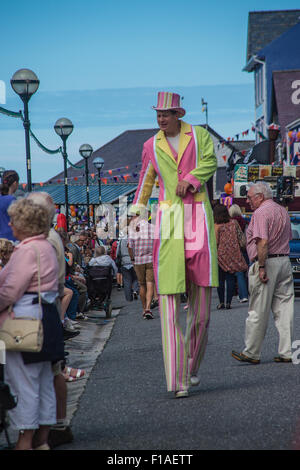 Aberaeron, Ceredigion, Wales, UK. 31st August, 2015. The Aberaeron Carnival  takes place every year on the August Bank Holiday Monday. The Carnival Parade starts on the Harbour Quay Credit:  andrew chittock/Alamy Live News Stock Photo