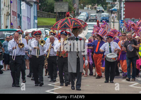 Aberaeron, Ceredigion, Wales, UK. 31st August, 2015. The Aberaeron Carnival  takes place every year on the August Bank Holiday Monday. The Carnival Parade starts on the Harbour Quay Credit:  andrew chittock/Alamy Live News Stock Photo