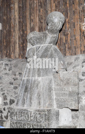 Nicolaus Copernicus(Mikołaj Kopernik)astronomer Salt statue,Kreciny Chamber(Chodnik Do Komory Kreciny),Wieliczka Salt Mine,Kopalnia Soli, near Krakow Stock Photo