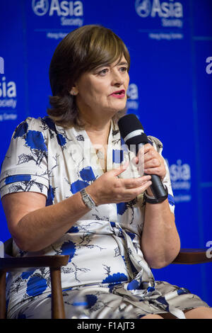 Hong Kong, China. 31st Aug, 2015. Cherie Blair joins the panel at the Asia Society Hong Kong Centre panel discussion- 'For lasting change: Women's education and empowerment. Credit:  Jayne Russell/Alamy Live News Stock Photo