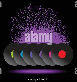 An abstract Music Vinyl Record Background Stock Vector