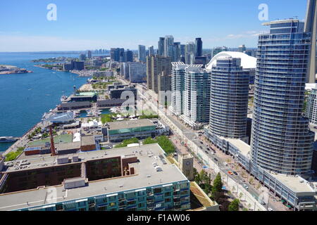View of the buildings facing Lake Ontario in Toronto, Canada Stock Photo