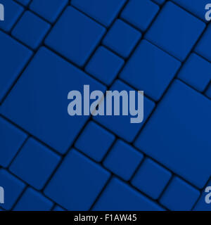 blue cube rubber background Stock Photo