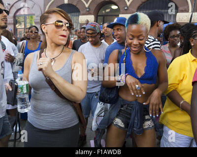 Spike Lee block party in the Bedford Stuyvesant section of Brooklyn, New York, Aug. 29, 20015. Stock Photo