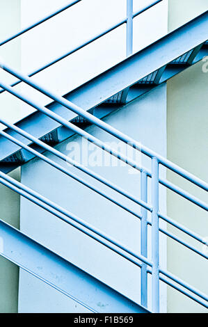 detail of modern metal staircase Stock Photo