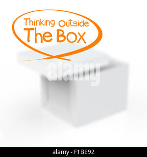 thinking outside the box as concept Stock Photo