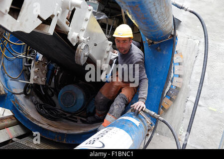 Berlin, Germany, excavation combined sewer Stock Photo