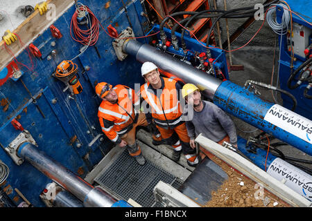 Berlin, Germany, excavation combined sewer Stock Photo