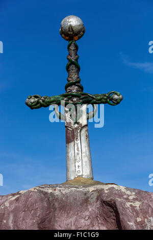 Excalibur sword in the stone the sword in the stone Stock Photo