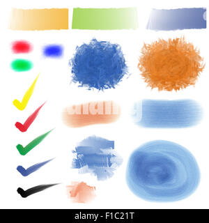 Abstract hand drawn watercolor and painted background Stock Photo