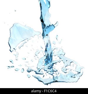 3d water splash isolated on white background Stock Photo - Alamy