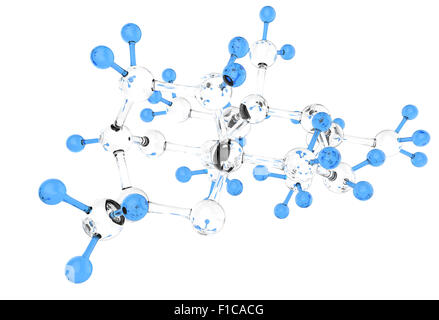 Molecule glass 3d colors on white background Stock Photo - Alamy