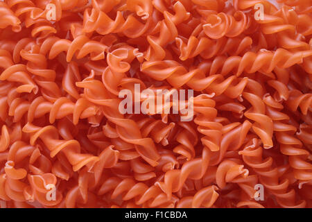 Noodles made from the flour of red lentils Stock Photo