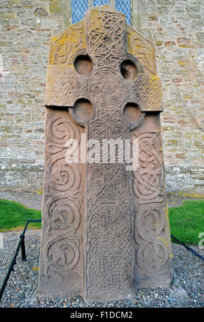 The Aberlemno Kirkyard Cross Slab, a Class II Pictish Stone in Angus, Scotland