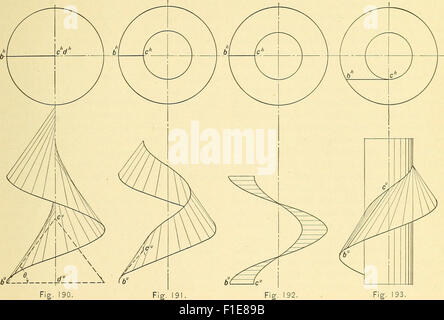 Descriptive geometry (1909) Stock Photo