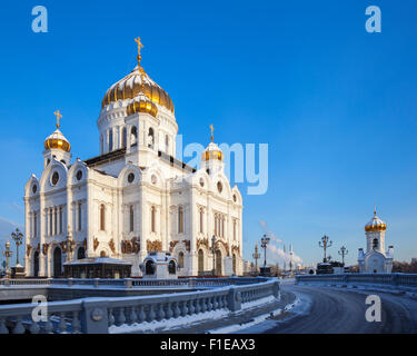 Church of Christ the Savior in Moscow at winter Stock Photo