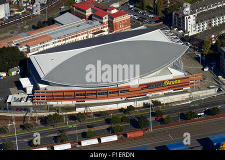 Vector Arena events centre, Auckland, North Island, New Zealand - aerial Stock Photo