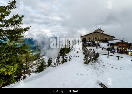 Views from Hitler's Eagle's Nest retreat, Kehlsteinhaus, Berchtesgarten Stock Photo