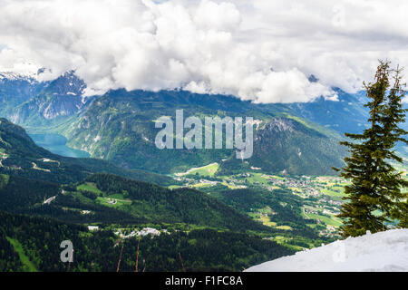 Views from Hitler's Eagle's Nest retreat, Kehlsteinhaus, Berchtesgarten Stock Photo