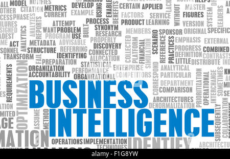 Business Intelligence Information Technology Tools as Art Stock Photo
