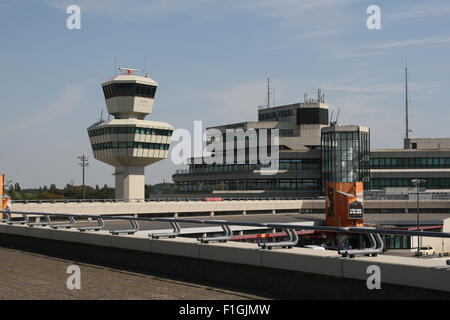 BERLIN TEGEL AIRPORT ATC TOWER CONTROL Stock Photo