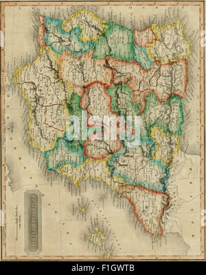 A new universal atlas of the world - on an improved plan; consisting of thirty maps, carefully prepared from the latest authorities; with complete alphabetical indexes (1825) Stock Photo