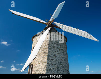 France, Moidrey windmill in Pontorson in Normandie Stock Photo