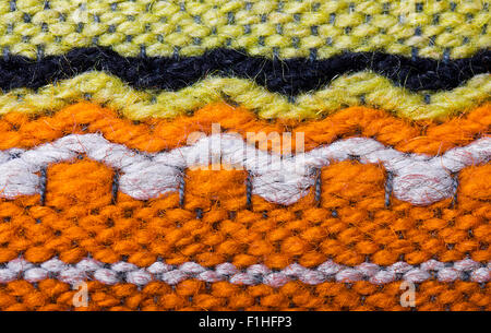 Background texture of colorful woolen knitted pattern Stock Photo