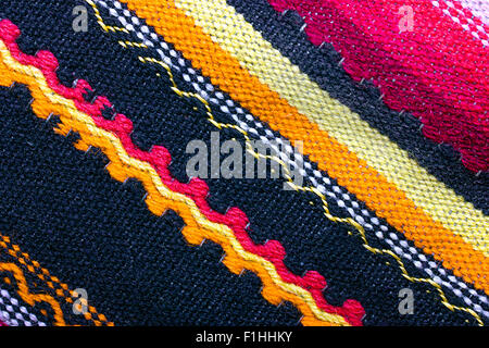 Background texture of colorful woolen knitted pattern Stock Photo