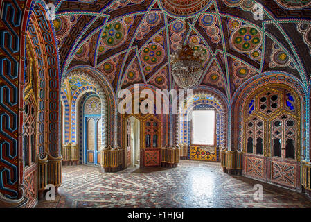 Moorish style palace interior architecture from 1001 Arabian nights Stock Photo