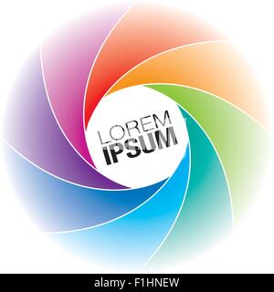 Colorful swirl. Vector slide background with copyspace. Stock Vector