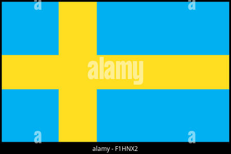 Fahne: Schweden/ flag: Sweden. Stock Photo