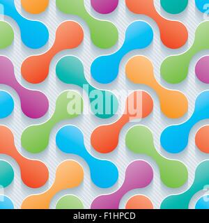 Colorful wallpaper. Abstract 3d seamless background. Vector EPS10. Stock Vector