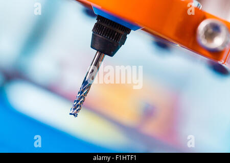 Diamond milling cutter on CNC machine Stock Photo