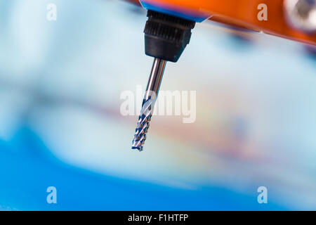 Diamond milling cutter on CNC machine Stock Photo