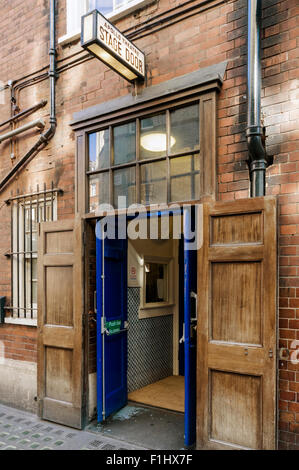 Stage Door of the Apollo Theatre, Shaftesbury Avenue, West End, London Stock Photo