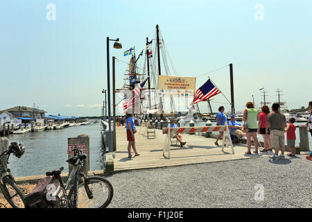 Tall ship festival Greenport harbor Long Island New York Stock Photo