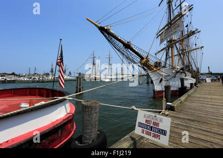 Tall ship festival Greenport harbor Long Island New York Stock Photo