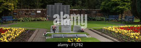 Wide shot of the Lockerbie PA103 memorial,in summer,Scotland