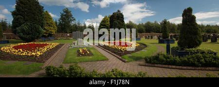 Wide shot of the Lockerbie PA103 memorial,in summer,Scotland