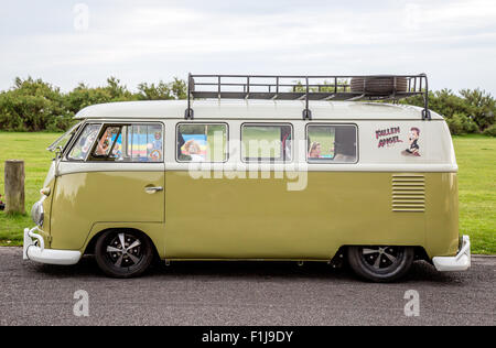 Classic 60's Split-Screen VW Camper Van UK Stock Photo