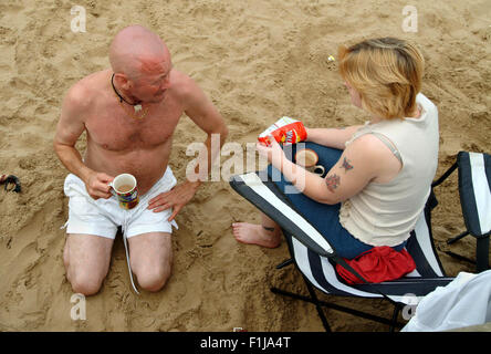 Weston-Super-Mare, a Somerset seaside resort with a pier and donkeys Stock Photo